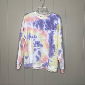 SWS active boyfriend crew multicolor tie dye oversized